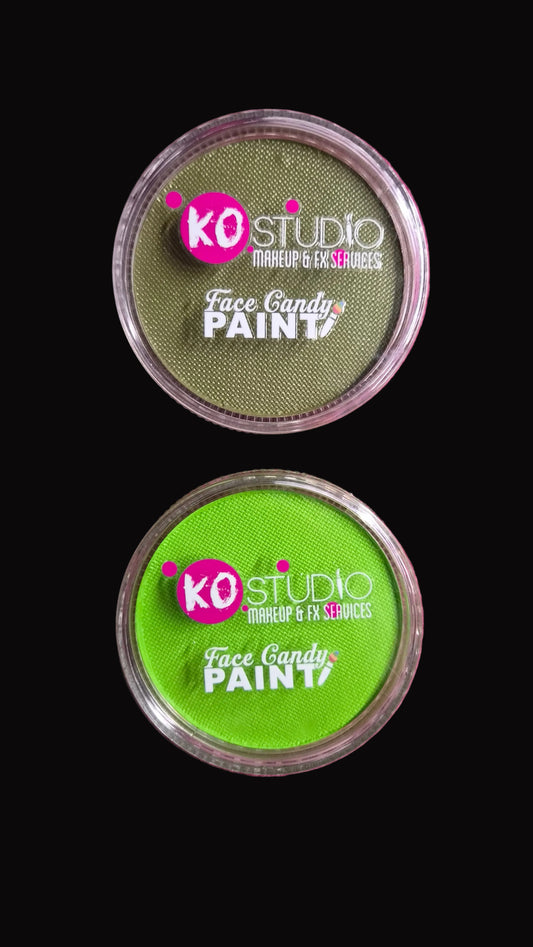 Grinch green face paint to match prosthetic masks ko studio kollective by kelly odell online shop