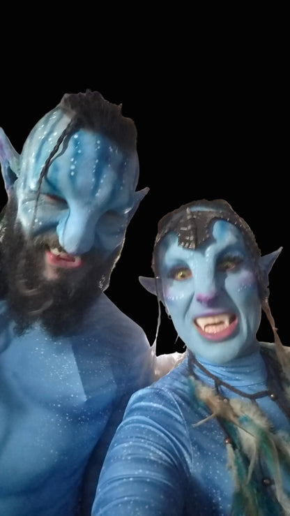 Avatar foam latex cosplay prosthetic for SFX makeup and costume