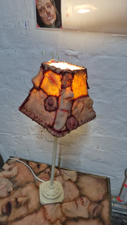 ED GEIN SKIN FLESH HORROR COLLECTABLE LAMP FURNITURE FOR SALE