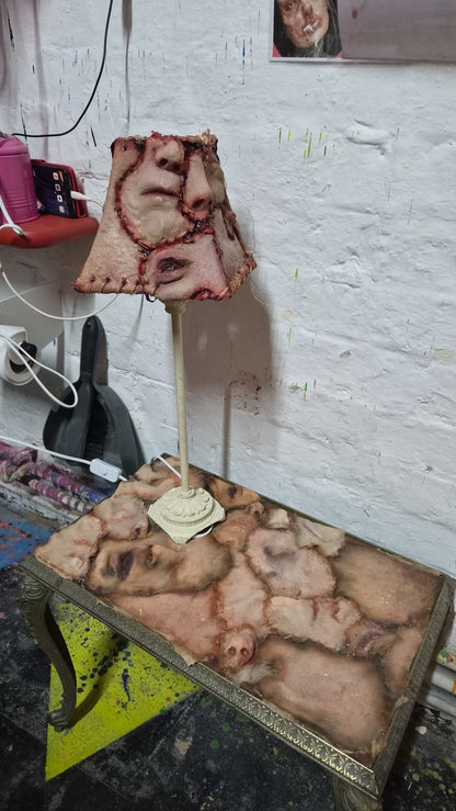 ED GEIN SKIN FLESH HORROR COLLECTABLE LAMP FURNITURE FOR SALE