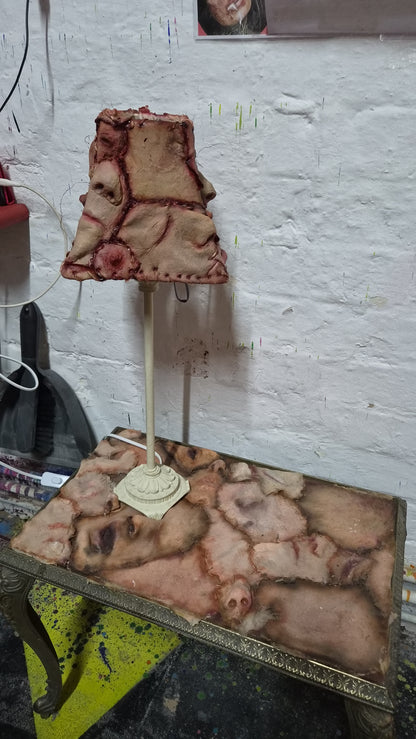 ED GEIN SKIN FLESH HORROR COLLECTABLE LAMP FURNITURE FOR SALE