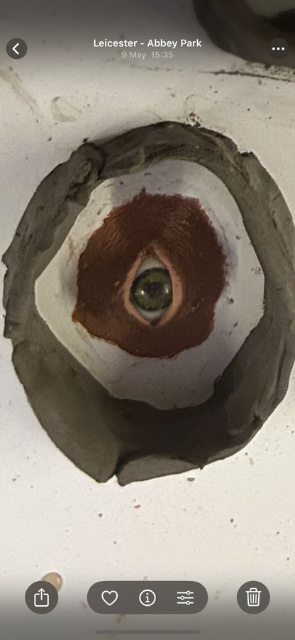 3rd eye prosthetic with faux eye - you choose your colour 