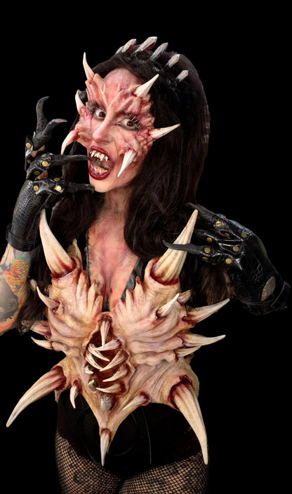 Tooth fair horn devil silicone prosthetic fancy dress costume 
