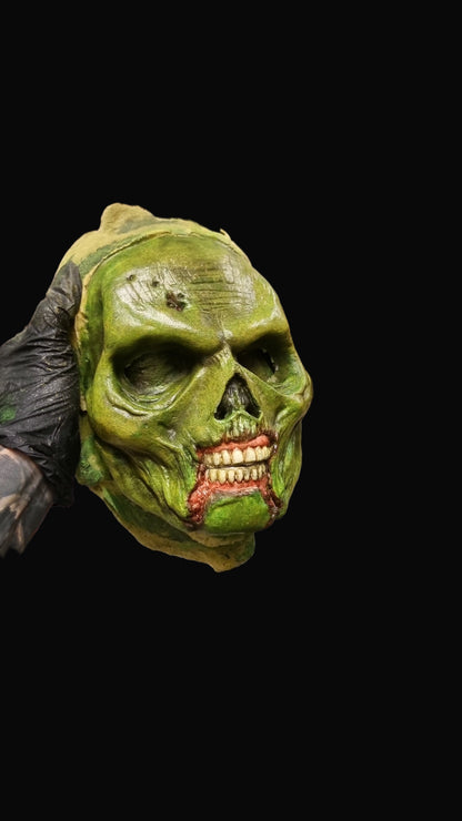 Zombie skull foam latex prosthetic mask for sale hand made to order 