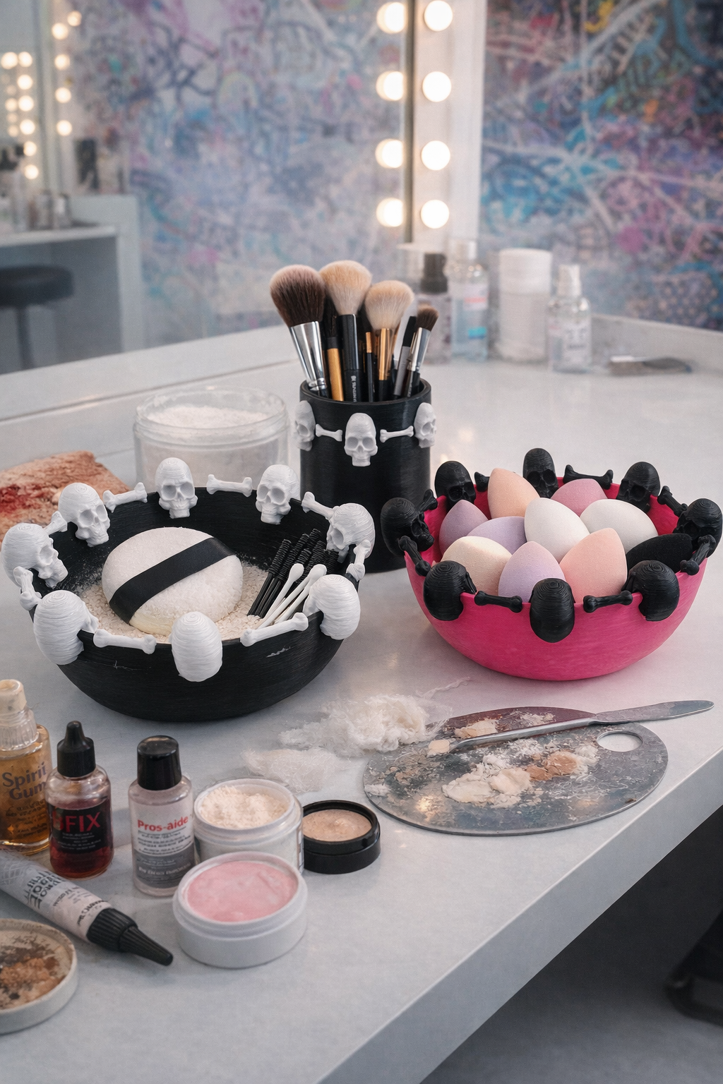 Gothic alternative accessory makeup bowl tool teen alt girl gift 
