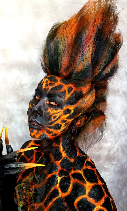 silicone LAVA burn prosthetic body appliances for sale for creative makeup looks