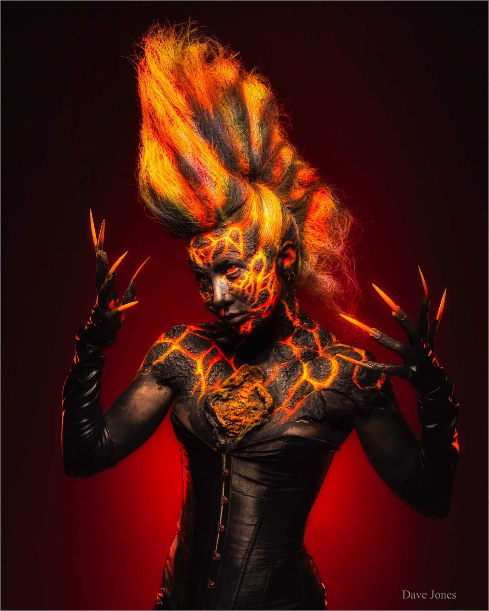 silicone LAVA burn prosthetic body appliances for sale for creative makeup looks at ko studio