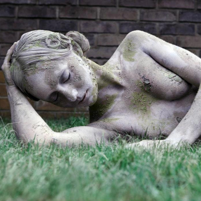 statue Colourful abstract body art by face and body artist Leicester